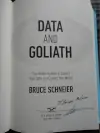 Bruce Schneier's signature on his 